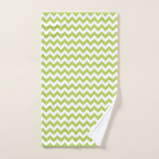 Groene zigzag, Groene Chevron, Geometrisch Patroon Bad Handdoek (Handdoek)