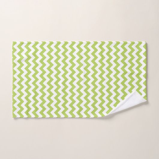 Groene zigzag, Groene Chevron, Geometrisch Patroon Bad Handdoek (Handdoek)