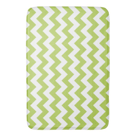 Groene zigzag, Groene Chevron, Geometrisch Patroon Badmat (Voorkant Verticaal)
