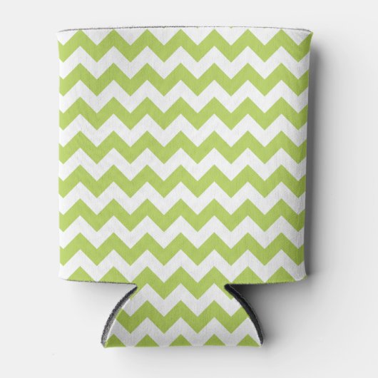 Groene zigzag, Groene Chevron, Geometrisch Patroon Blikjeskoeler (Voorkant)