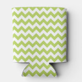 Groene zigzag, Groene Chevron, Geometrisch Patroon Blikjeskoeler (Achterkant)