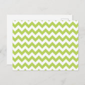 Groene zigzag, Groene Chevron, Geometrisch Patroon Briefkaart (Voorkant / Achterkant)