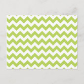 Groene zigzag, Groene Chevron, Geometrisch Patroon Briefkaart (Voorkant)