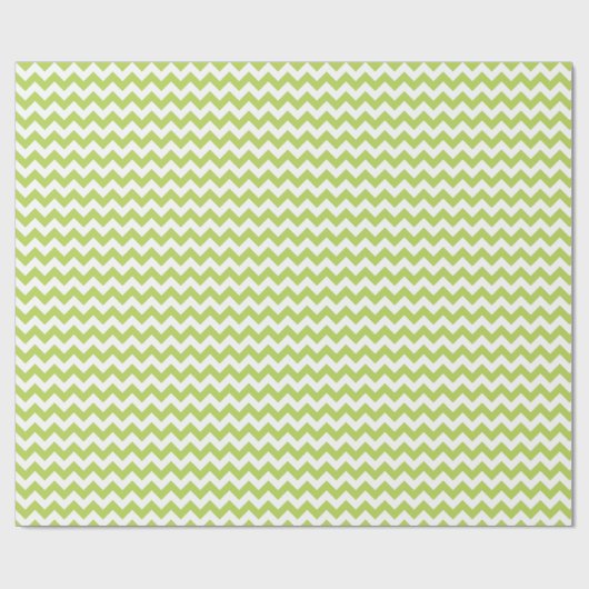 Groene zigzag, Groene Chevron, Geometrisch Patroon Cadeaupapier (Vlak)