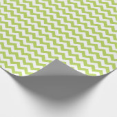 Groene zigzag, Groene Chevron, Geometrisch Patroon Cadeaupapier (Hoek)