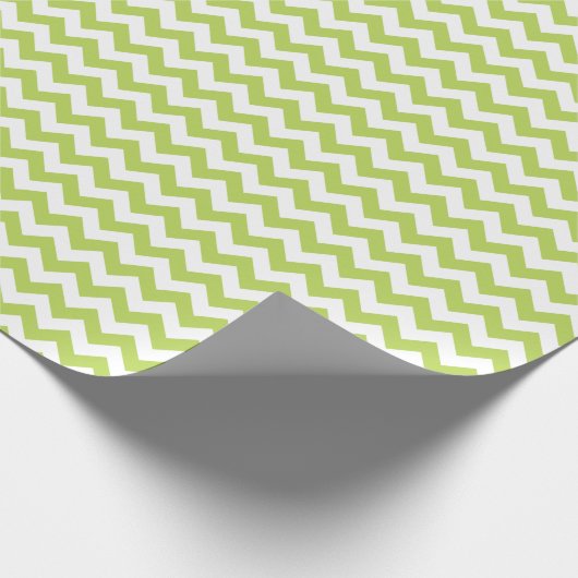 Groene zigzag, Groene Chevron, Geometrisch Patroon Cadeaupapier (Hoek)