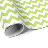 Groene zigzag, Groene Chevron, Geometrisch Patroon Cadeaupapier (Rol Hoek)