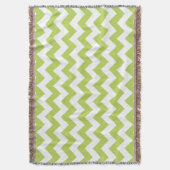 Groene zigzag, Groene Chevron, Geometrisch Patroon Deken (Voorkant Verticaal)