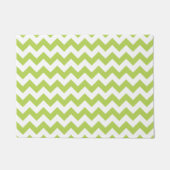 Groene zigzag, Groene Chevron, Geometrisch Patroon Deurmat (Voorkant)