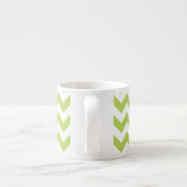 Groene zigzag, Groene Chevron, Geometrisch Patroon Espresso Kop (Achterkant)