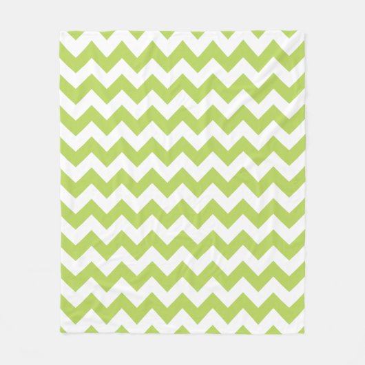 Groene zigzag, Groene Chevron, Geometrisch Patroon Fleece Deken (Voorkant)
