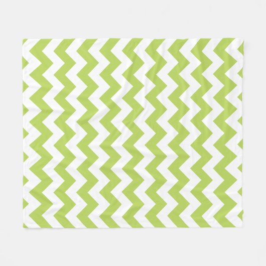 Groene zigzag, Groene Chevron, Geometrisch Patroon Fleece Deken (Voorkant (Horizontaal))
