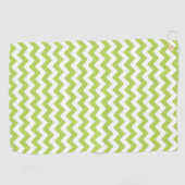 Groene zigzag, Groene Chevron, Geometrisch Patroon Golfhanddoek (Horizontaal)