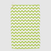 Groene zigzag, Groene Chevron, Geometrisch Patroon Golfhanddoek (Voorkant)