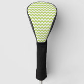 Groene zigzag, Groene Chevron, Geometrisch Patroon Golfheadcover (Voorkant)