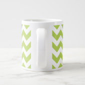 Groene zigzag, Groene Chevron, Geometrisch Patroon Grote Koffiekop (Achterkant)