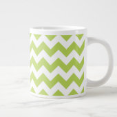 Groene zigzag, Groene Chevron, Geometrisch Patroon Grote Koffiekop (Rechts)