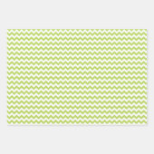 Groene zigzag, Groene Chevron, Geometrisch Patroon Inpakpapier Vel (Voorkant)