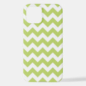 Groene zigzag, Groene Chevron, Geometrisch Patroon iPhone Hoesje (Achterkant)