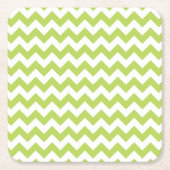 Groene zigzag, Groene Chevron, Geometrisch Patroon Kartonnen Onderzetters (Voorkant)