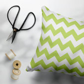 Groene zigzag, Groene Chevron, Geometrisch Patroon Kussensloop