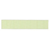 Groene zigzag, Groene Chevron, Geometrisch Patroon Medium Tafelloper (Horizontaal)