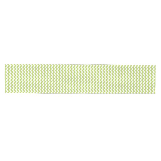 Groene zigzag, Groene Chevron, Geometrisch Patroon Medium Tafelloper (Horizontaal)