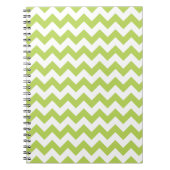 Groene zigzag, Groene Chevron, Geometrisch Patroon Notitieboek (Voorkant)