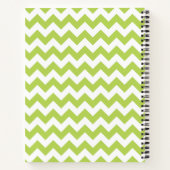 Groene zigzag, Groene Chevron, Geometrisch Patroon Notitieboek (Achterkant)