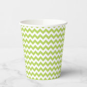 Groene zigzag, Groene Chevron, Geometrisch Patroon Papieren Bekers (Links)