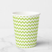 Groene zigzag, Groene Chevron, Geometrisch Patroon Papieren Bekers (Rechts)