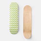 Groene zigzag, Groene Chevron, Geometrisch Patroon Persoonlijk Skateboard (Voorkant)