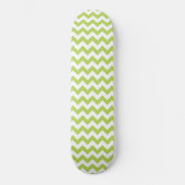 Groene zigzag, Groene Chevron, Geometrisch Patroon Persoonlijk Skateboard (Voorkant)