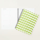 Groene zigzag, Groene Chevron, Geometrisch Patroon Planner (Display)