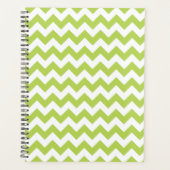 Groene zigzag, Groene Chevron, Geometrisch Patroon Planner (Voorkant)