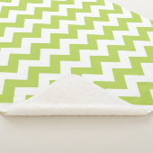 Groene zigzag, Groene Chevron, Geometrisch Patroon Sherpa Deken (3/4)