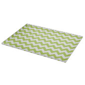 Groene zigzag, Groene Chevron, Geometrisch Patroon Snijplank (Hoek)