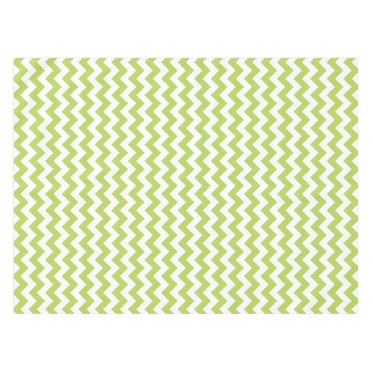 Groene zigzag, Groene Chevron, Geometrisch Patroon Tafelkleed (Voorkant (Horizontaal))