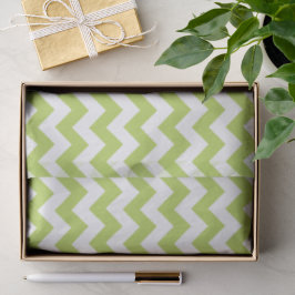 Groene zigzag, Groene Chevron, Geometrisch Patroon Tissuepapier