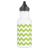Groene Zigzag, Groene Chevron, Geometrisch Patroon Waterfles (Rechts)