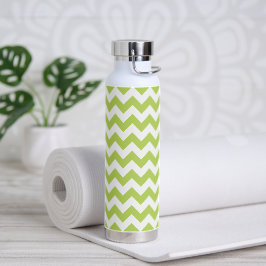 Groene zigzag, Groene Chevron, Geometrisch Patroon Waterfles