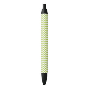 Groene zigzag, Groene Chevron, Geometrisch Patroon Zwarte Inkt Pen
