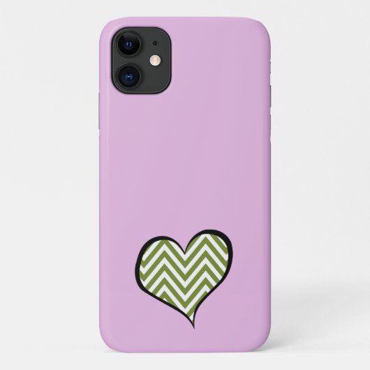 Groene zigzag, Groene Chevron, Golfpatroon, Hart Case-Mate iPhone Case (Achterkant)