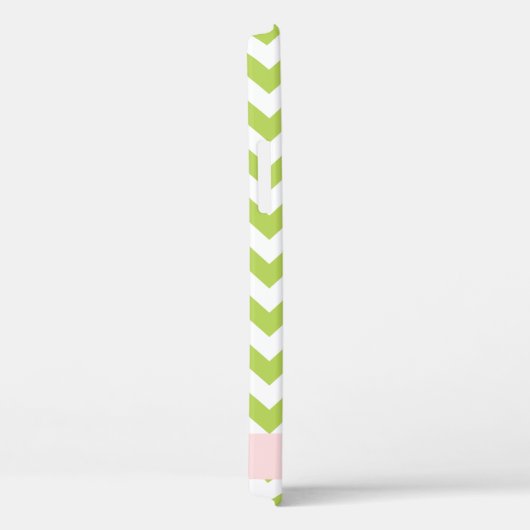 Groene zigzag, Groene Chevron, Jouw naam Case-Mate iPhone Case (Achterkant / Rechts)