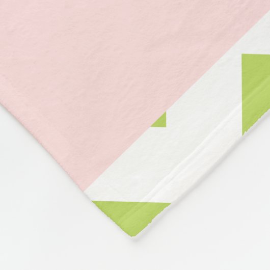 Groene zigzag, Groene Chevron, Jouw naam Fleece Deken (Hoek)
