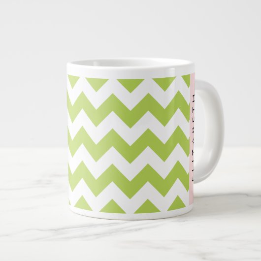 Groene zigzag, Groene Chevron, Jouw naam Grote Koffiekop (Voorkant rechts)