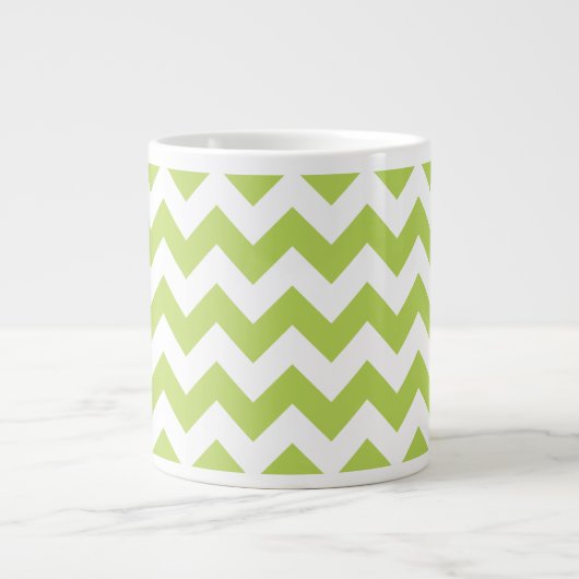 Groene zigzag, Groene Chevron, Jouw naam Grote Koffiekop (Voorkant)