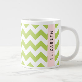 Groene zigzag, Groene Chevron, Jouw naam Grote Koffiekop