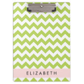 Groene zigzag, Groene Chevron, Jouw naam Klembord (Voorkant)