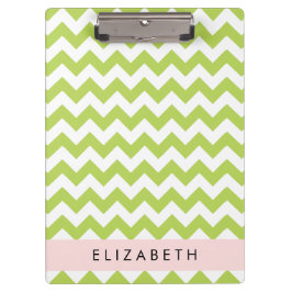 Groene zigzag, Groene Chevron, Jouw naam Klembord